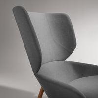 Heads Up Lounge Chair in Gabro Light Grey - Angle 9