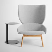 Heads Up Lounge Chair in Gabro Light Grey - Angle 8