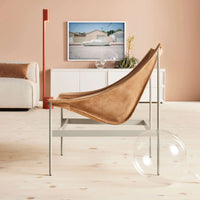 Heyday Lounge Chair in Sand Leather - Angle 12