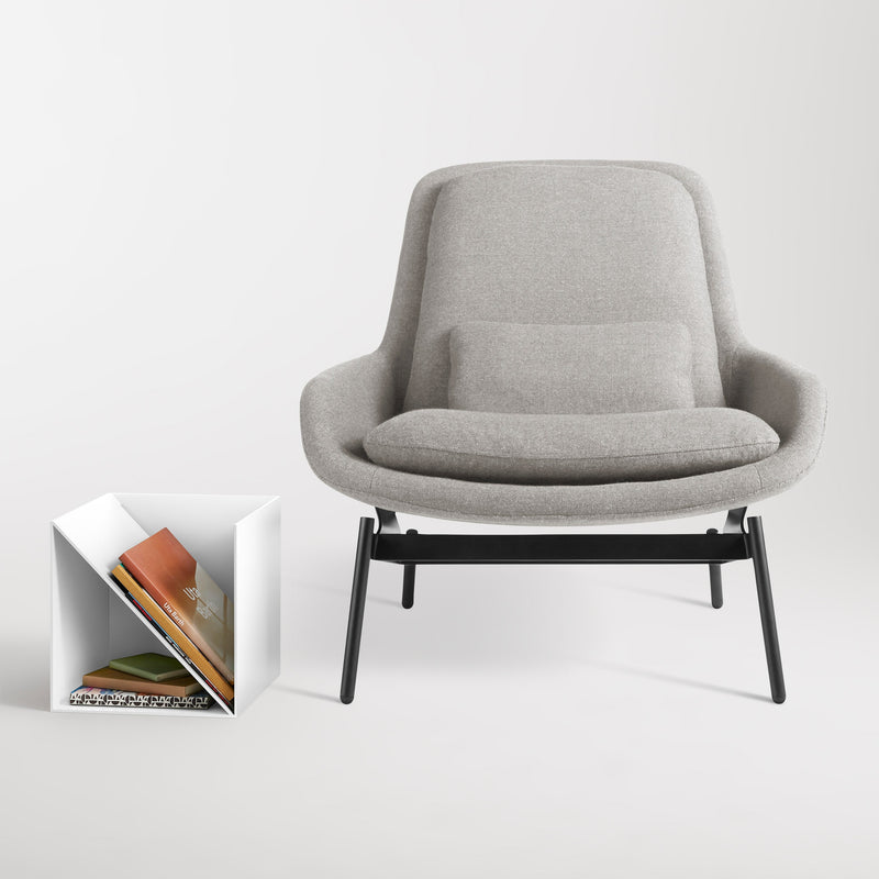 HiFive Magazine Rack in White - Angle 2