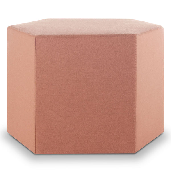 Hecks Ottoman in Vesper Blush - Angle 1
