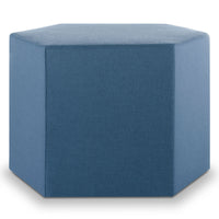 Hecks Ottoman in Vesper Marine Blue - Angle 1
