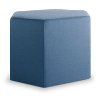 Hecks Ottoman in Vesper Marine Blue - Angle 2