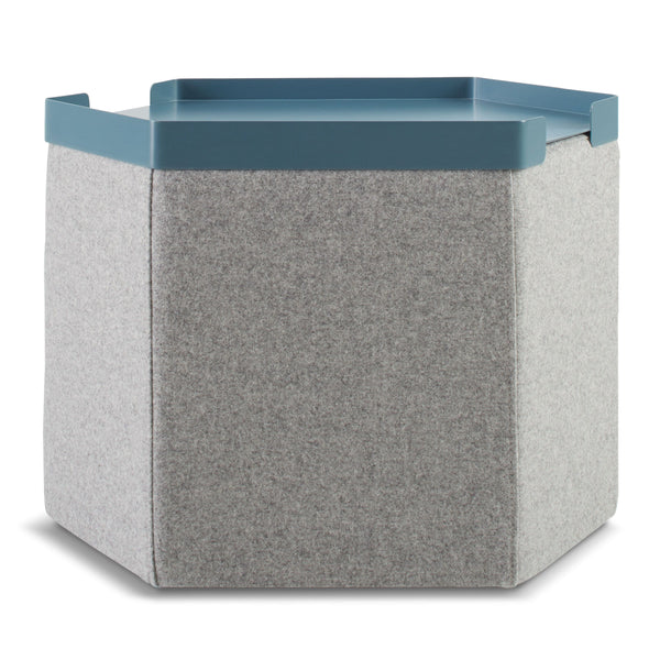 Hecks Ottoman Tray in Marine Blue - Angle 1