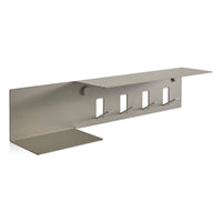 Hall Pass Wall Shelf with Hooks in Putty - Angle 3