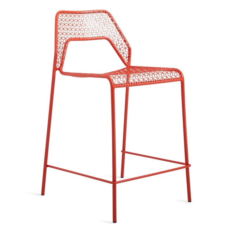 Hot Mesh Stool in Humble Red - Angle 2