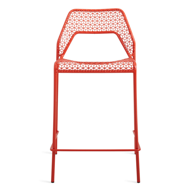 Hot Mesh Stool in Humble Red - Angle 1