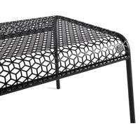 Hot Mesh Ottoman in Black - Angle 4