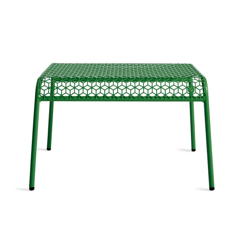 Hot Mesh Ottoman in Green - Angle 1