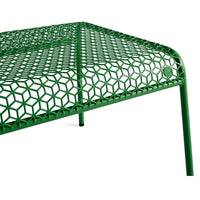 Hot Mesh Ottoman in Green - Angle 4