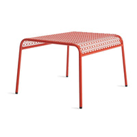 Hot Mesh Ottoman in Humble Red - Angle 2