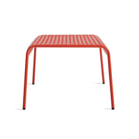 Hot Mesh Ottoman in Humble Red - Angle 3