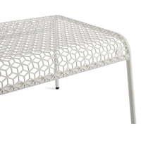 Hot Mesh Ottoman in Off White - Angle 4