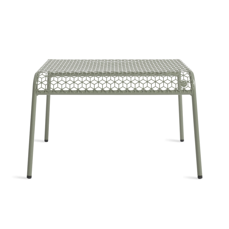 Hot Mesh Ottoman in Grey Green - Angle 1