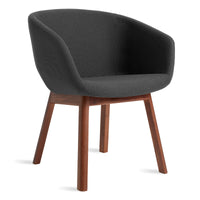 Host Chair in Maharam Meld in Panda / Walnut - Angle 1