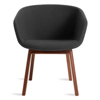 Host Chair in Maharam Meld in Panda / Walnut - Angle 2