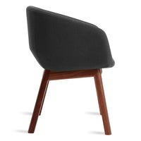 Host Chair in Maharam Meld in Panda / Walnut - Angle 3