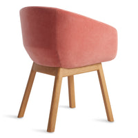 Host Chair in Ablin Velvet / White Oak - Angle 4