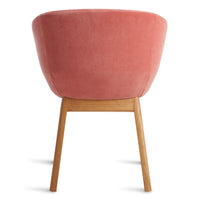 Host Chair in Ablin Velvet / White Oak - Angle 5