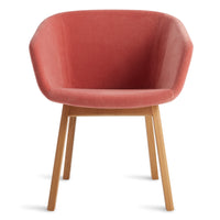 Host Chair in Ablin Velvet / White Oak - Angle 1