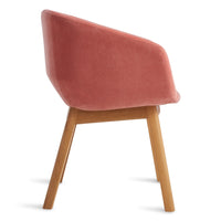 Host Chair in Ablin Velvet / White Oak - Angle 3