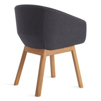 Host Chair in Rostenkowski Blue / White Oak - Angle 7