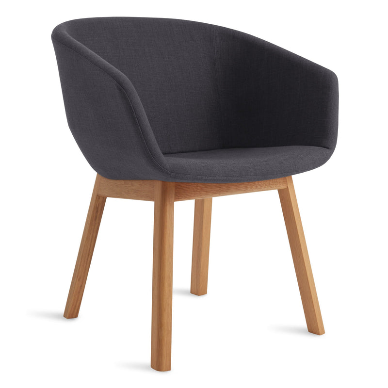 Host Chair in Rostenkowski Blue / White Oak - Angle 1