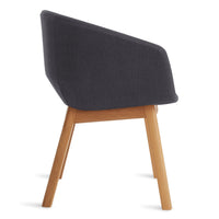 Host Chair in Rostenkowski Blue / White Oak - Angle 6