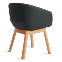 Host Chair in Maharam Messenger in Everglade / White Oak - Angle 6