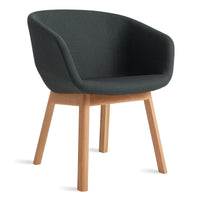 Host Chair in Maharam Messenger in Everglade / White Oak - Angle 1