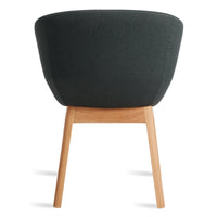 Host Chair in Maharam Messenger in Everglade / White Oak - Angle 7