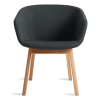 Host Chair in Maharam Messenger in Everglade / White Oak - Angle 4