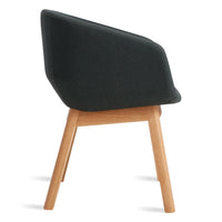 Host Chair in Maharam Messenger in Everglade / White Oak - Angle 5