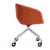 Host Task Chair in Copper Velvet - Angle 8
