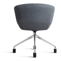 Host Task Chair in Ink Leather - Angle 9