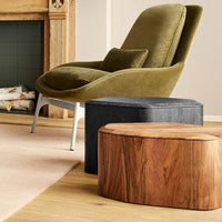 Hoard Medium Side Table with Storage in Black-Stained Acacia - Angle 2