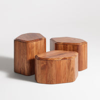 Hoard Medium Side Table with Storage in Acacia - Angle 12