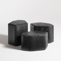 Hoard Tall Side Table with Storage in Black-Stained Acacia - Angle 12