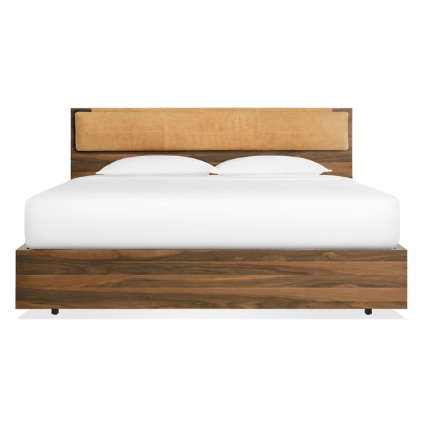 Homecoming Headboard Cushion in Camel Leather - Angle 1