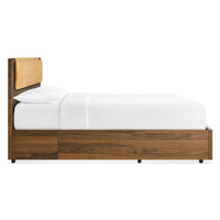 Homecoming Headboard Cushion in Camel Leather - Angle 3