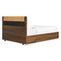 Homecoming Headboard Cushion in Camel Leather - Angle 4