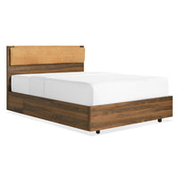 Homecoming Headboard Cushion in Camel Leather - Angle 2