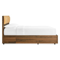 Homecoming Headboard Cushion in Camel Leather - Angle 3