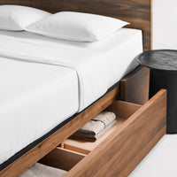 Homecoming Storage Bed in Walnut - Angle 7