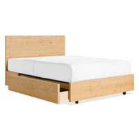 Homecoming Storage Bed in White Oak - Angle 3