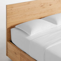 Homecoming Storage Bed in White Oak - Angle 7