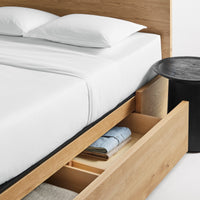 Homecoming Storage Bed in White Oak - Angle 8