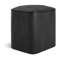 Hoard Medium Side Table with Storage in Black-Stained Acacia - Angle 7
