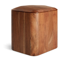 Hoard Medium Side Table with Storage in Acacia - Angle 7