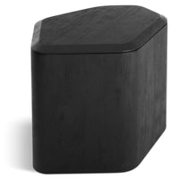Hoard Tall Side Table with Storage in Black-Stained Acacia - Angle 6